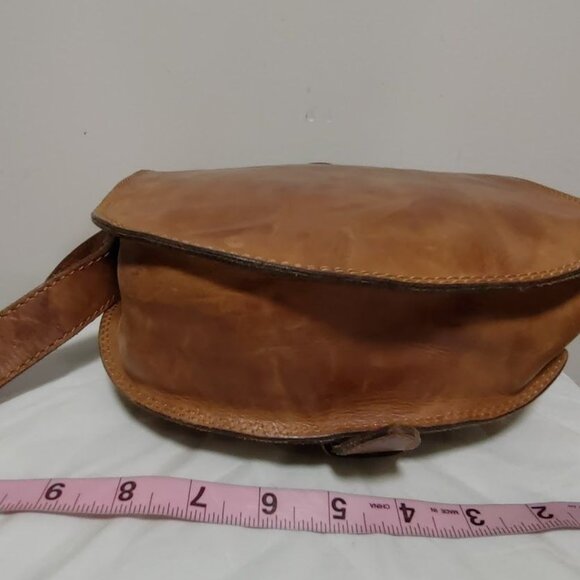 Genuine Leather Boho Festival Handbag Crossbody Purse Bag Brown - Picture 8 of 9